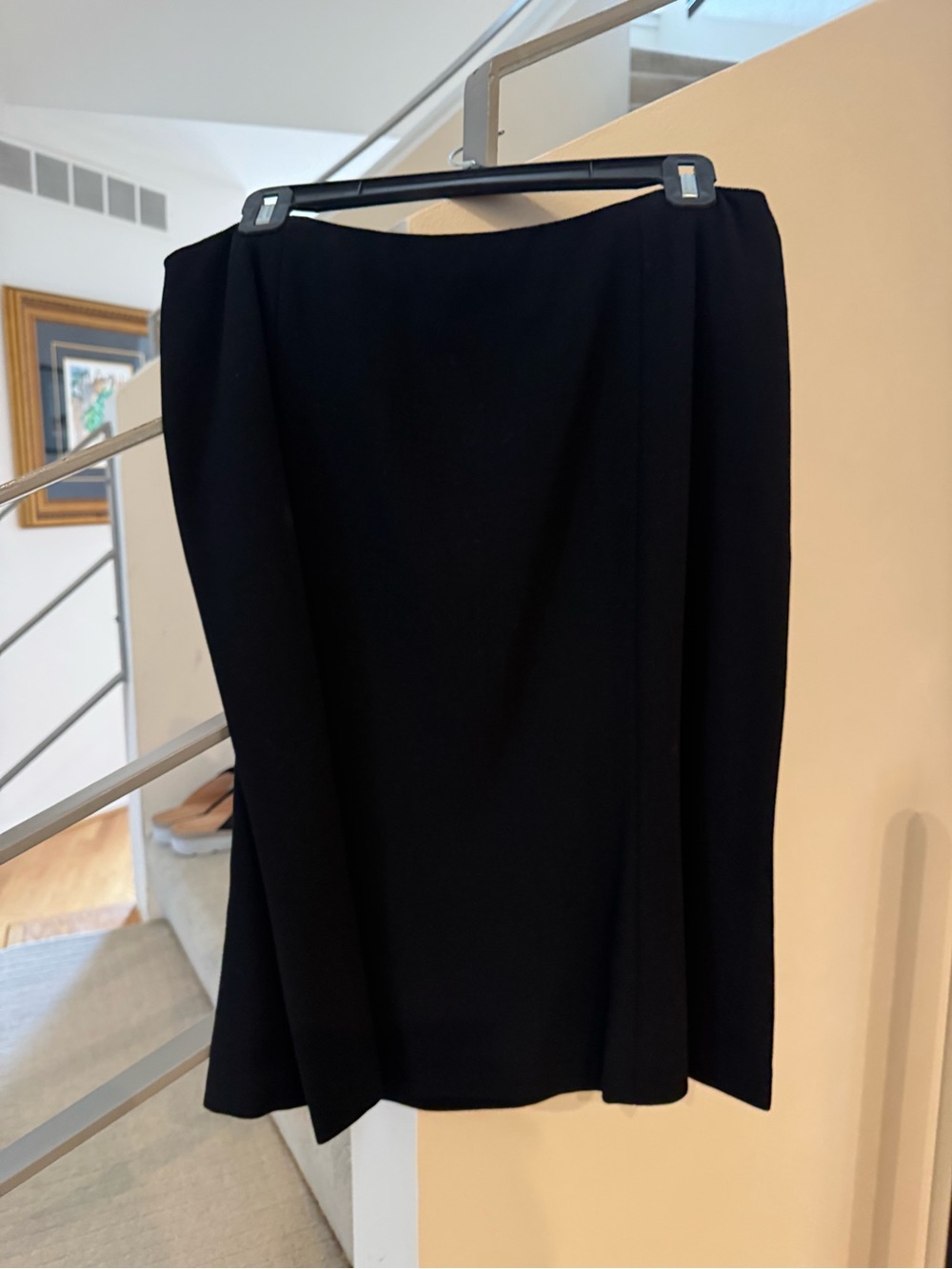 Vintage Dana Buchman Black Fit and Flare Midi Skirt - Size 12